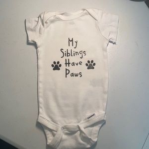 My Siblings Have Paws Customizable Onesie